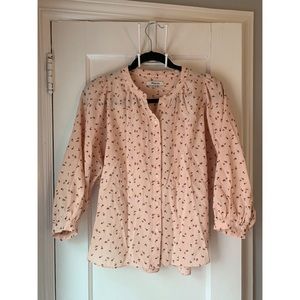Madewell Peasant Top in Delicate Floral